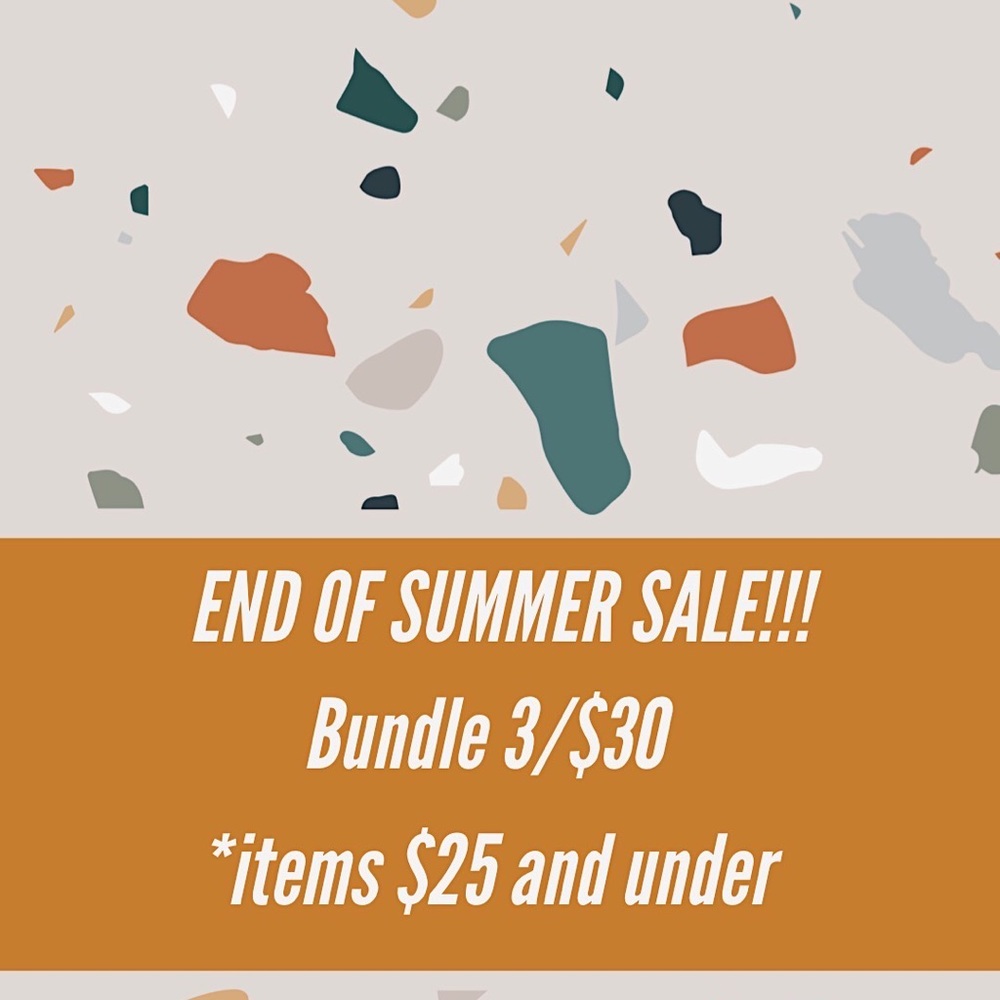 SALE!!! bundle 3 items for $30